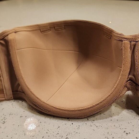 Soma Stunning Support Strapless Bra 38DDD Nude Underwire Lined *1 Strap - Picture 4 of 5